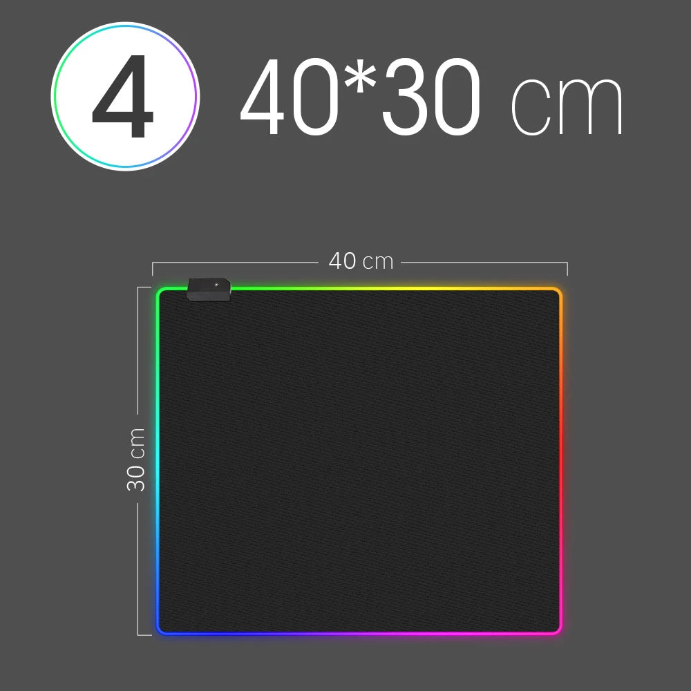 Gaming Alfombrilla RGB LED XXL – Mousepad Iluminado Impermeable Antideslizante para Teclado y Ratón