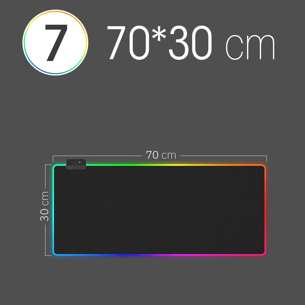 Gaming Alfombrilla RGB LED XXL – Mousepad Iluminado Impermeable Antideslizante para Teclado y Ratón