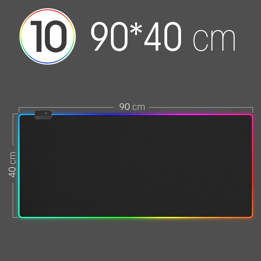 Gaming Alfombrilla RGB LED XXL – Mousepad Iluminado Impermeable Antideslizante para Teclado y Ratón