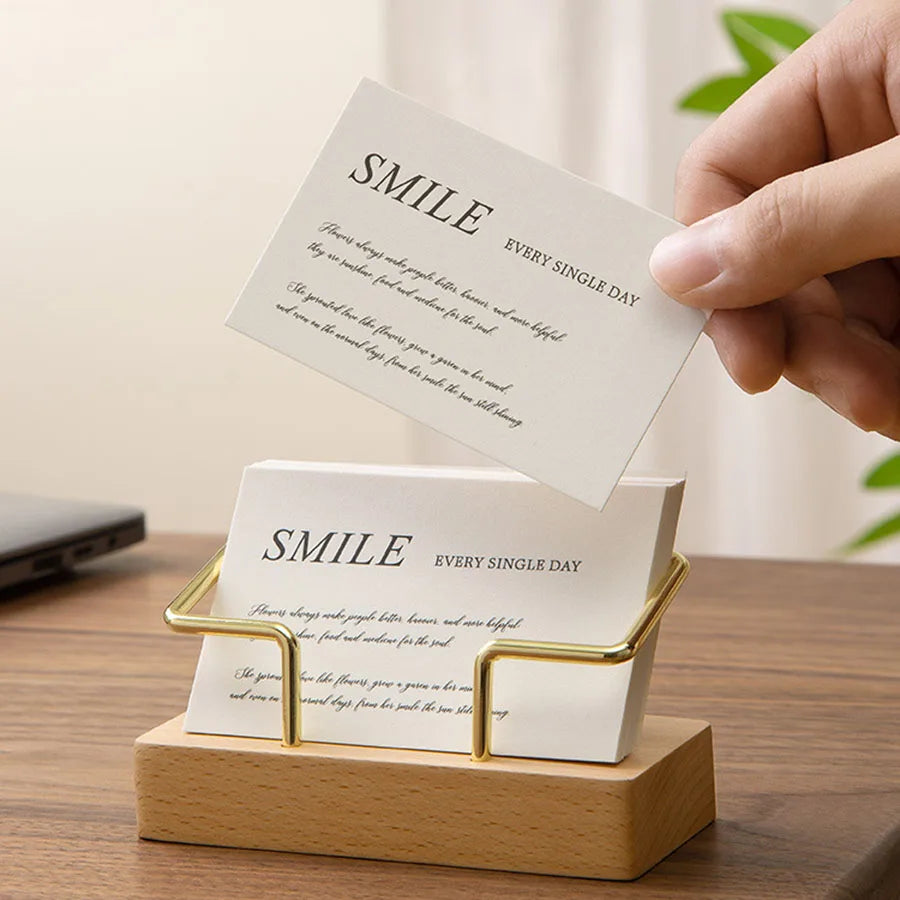 Portatarjetas de Visita de Madera para Escritorio