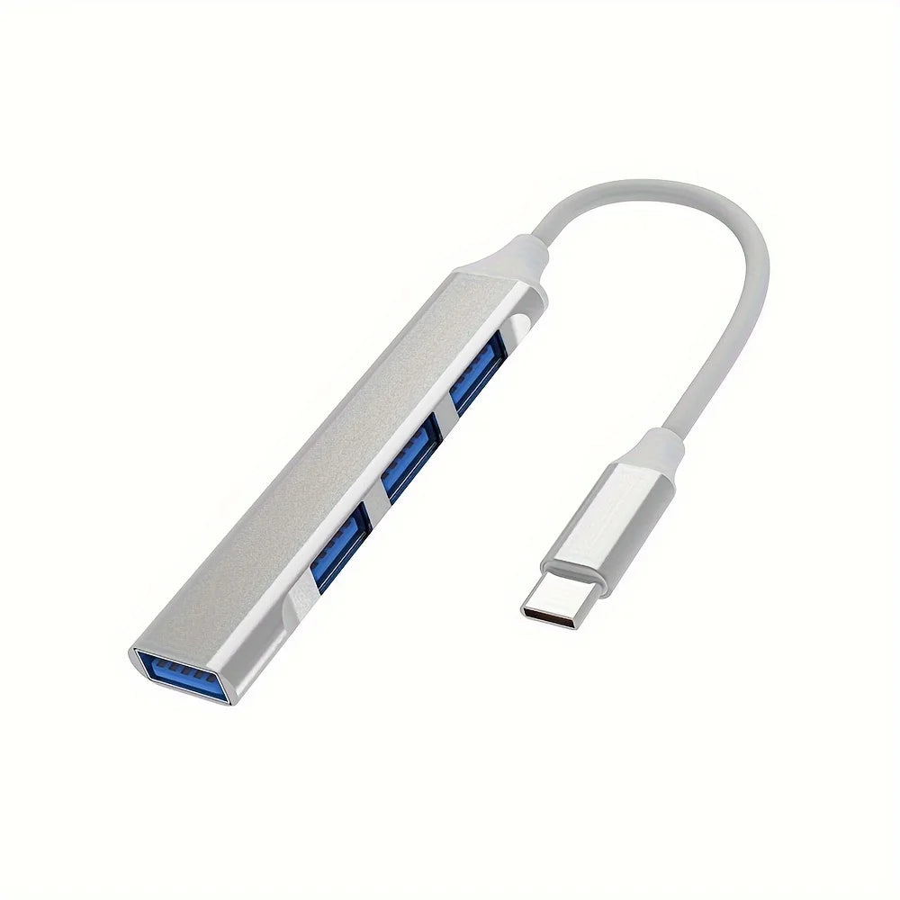 Hub USB-C Multipuerto de 4 Puertos con OTG – Adaptador USB Tipo C para Xiaomi, Lenovo y MacBook