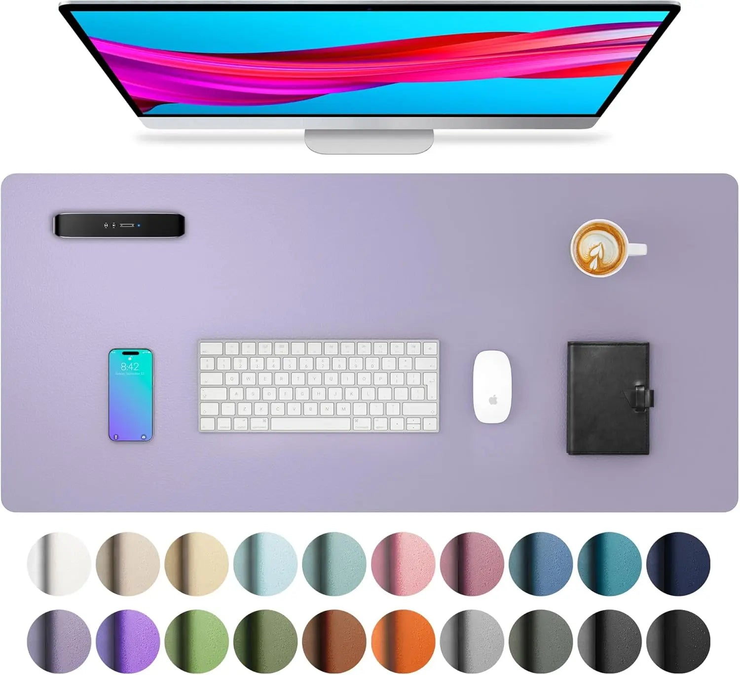 Alfombrilla de Escritorio XL Impermeable de Piel PU — Ideal para Oficina, Gaming y Escritura