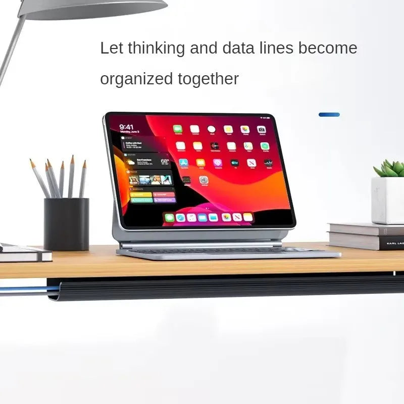 Canaleta de Gestión de Cables para Escritorio – Protector y Organizador Adhesivo